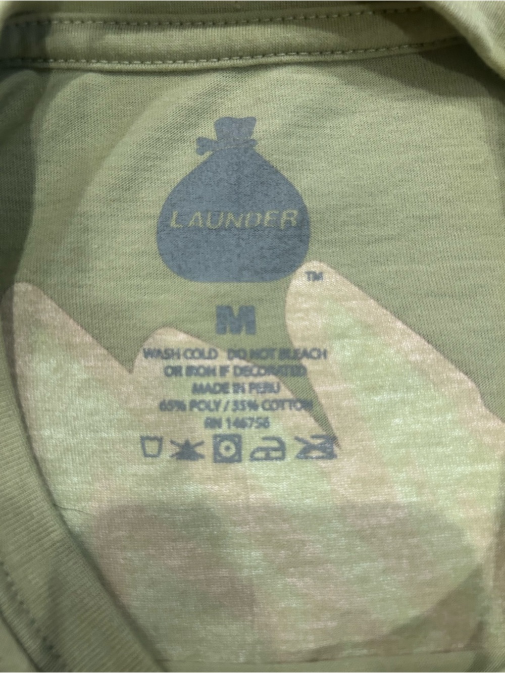 Launder Saint Sinner T Shirt Mens Medium M Green Angel Devil Skull True Vibes - Picture 8 of 9